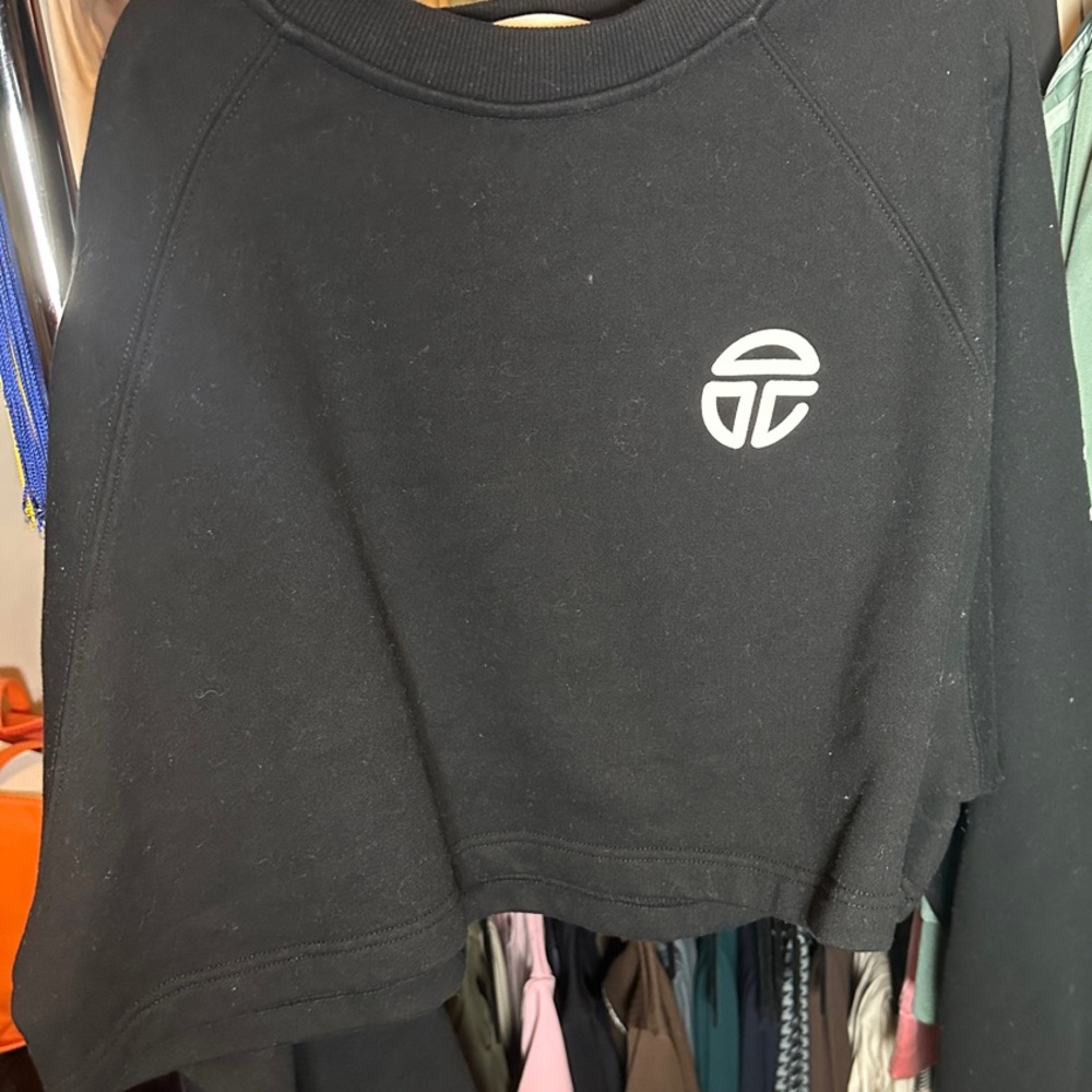 Tear Black Long Sleeve Boxy Hoodie